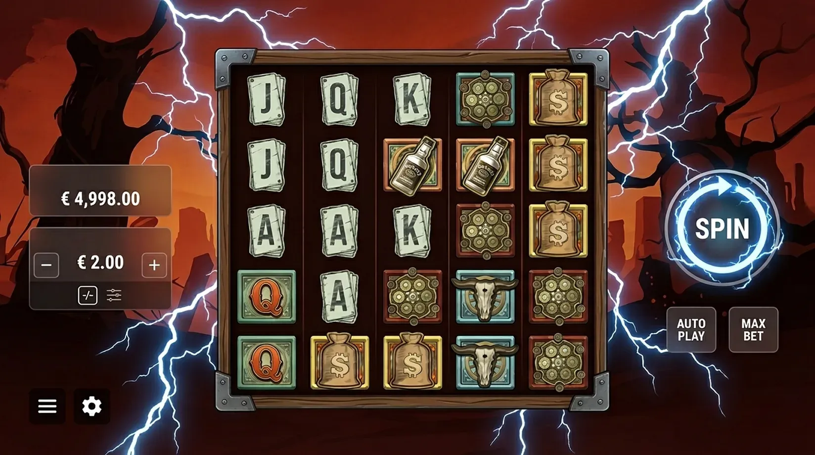 Wanted dead or a WIld Slot background