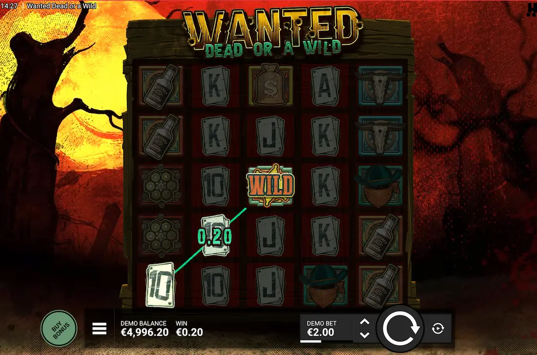 Wanted Dead or a Wild Slot Screenshot 3
